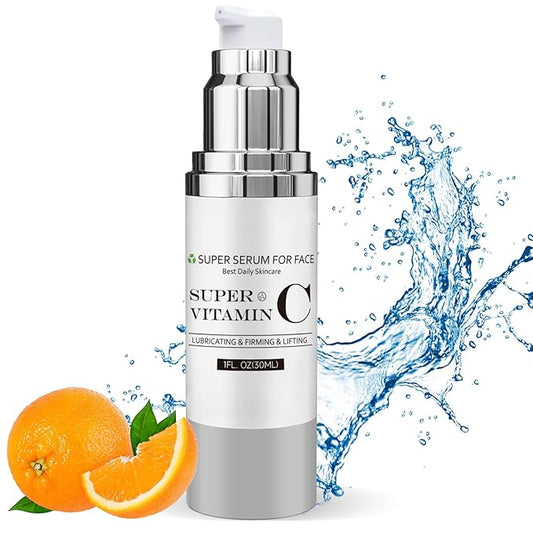 Super Vitamin C Serum for Women Over 70, All-In-One Hydrating Vitamin C Face Serum, Age Defying Smooths Fine Lines, 1 FLOZ