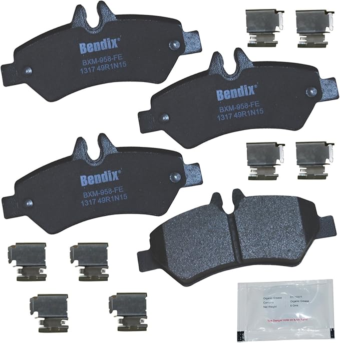 Bendix Priority1 CFM1317 Semi-Metallic Rear Brake Pads for Select Models Dodge Sprinter 2500, Freightliner 3500, Mercedes-Benz Sprinter, V250, Volkswagen Crafter Van