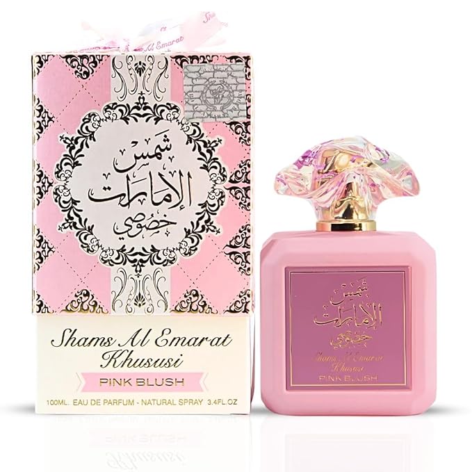 Ard Al Zaafaran Pink Blush Shams Al Emarat Khususi Eau De Parfum For Women Spray 100 ML (3.4 OZ) Long Lasting Arabian Perfumes For Women - Elegant & Sweet Ladies Perfume for Every Occasion (Pack of 3)