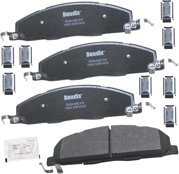 Bendix Priority1 CFM1400 Semi-Metallic Rear Brake Pads compatible with Dodge Ram 2500 2010-2009, Ram 3500 2010-2009, Ram 4000 2010-2009, Ram 2500 2018-2011, 3500 2018-2011, 4000 2014-2011