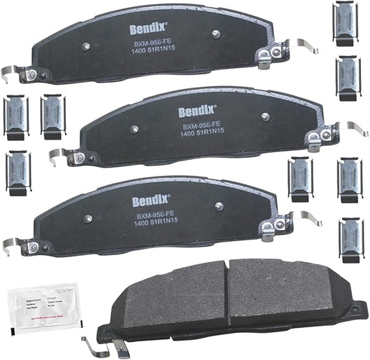 Bendix Priority1 CFM1400 Semi-Metallic Rear Brake Pads compatible with Dodge Ram 2500 2010-2009, Ram 3500 2010-2009, Ram 4000 2010-2009, Ram 2500 2018-2011, 3500 2018-2011, 4000 2014-2011