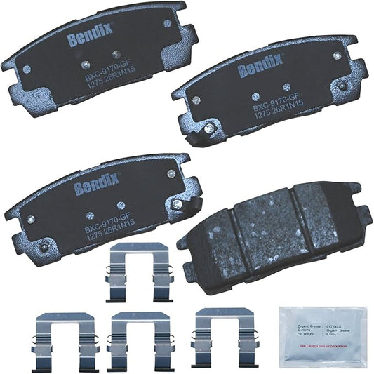 Bendix Priority1 CFC1275 Ceramic Rear Brake Pads for Chevrolet Captiva Sport 2015-2008, Equinox 2017-2007, GMC Terrain 2017-2010, Pontiac Torrent 2009-2007, Saturn Vue 2010-2008, Suzuki XL-7 2009-2007