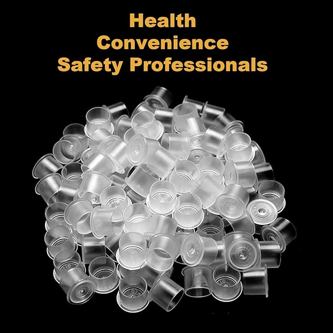 Tattoo Ink Caps - Jconly 1000Pcs Tattoo Ink Cups Pigment Caps With Base Sizes 11mm Disposable Tattoo Caps Tattoo Supplies (1000PCS Small #11)…