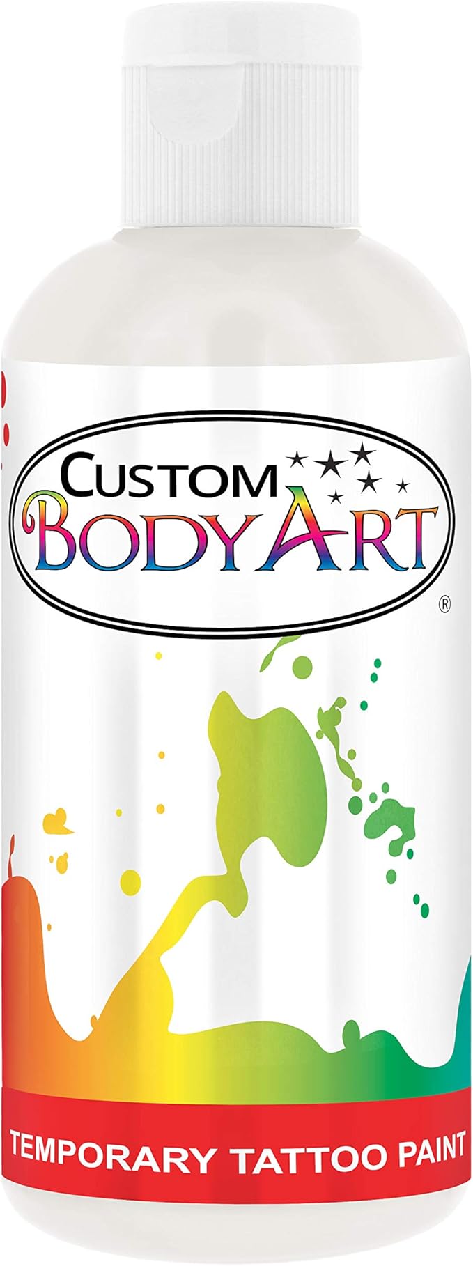 8-Ounce White Temporary Airbrush Tattoo Body Art Paint Alcohol Based