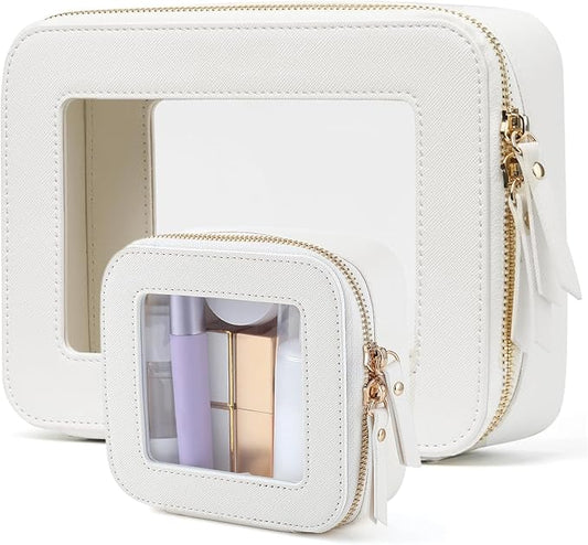 Clear Makeup Bagswith Mini Cosmetic Bags,Travel Toiletry Bags for Women,Portable Cosmetic Bags Case, Transparent Waterproof Cosmetic Organizer Storage Bags for Women Men