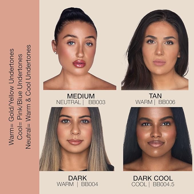 bellapierre BB Cream with SPF 20 - Tinted Sunscreen, Concealer, Matte Foundation, & Moisturizing Face Cream | Lightweight Formula + Pump Top Applicator | Non-Toxic & Paraben Free | 1.7 Oz - Light