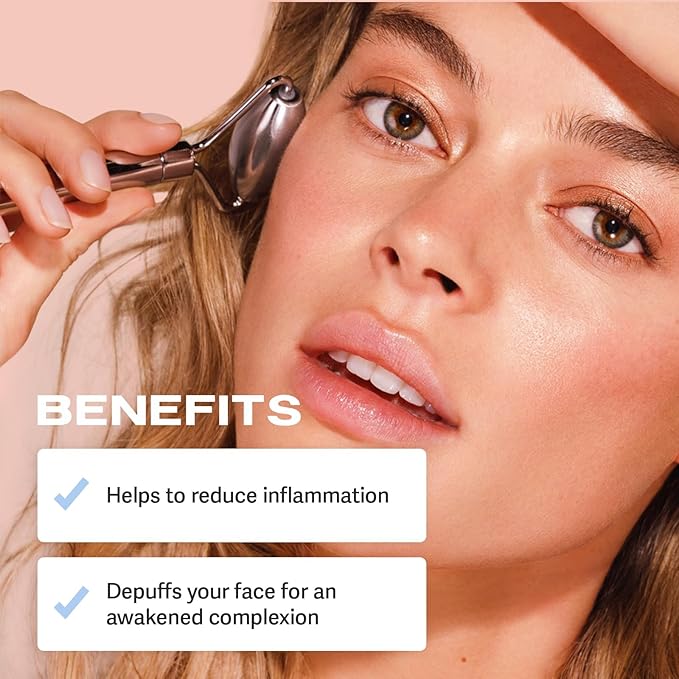 Sacheu Stainless Steel Face Roller and Gua Sha Bundle — Metal Face Roller & Metal Gua Sha, Facial Massage Tools to Reduce Puffiness, Lymphatic Drainage, Facial Tension, Skin Care Face Massagers