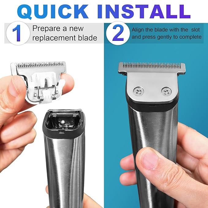 T-Blade Detachable Replacement blades Compatible with Wahl Trimmers 9864/9864SS/9686/9818A/9854L/9876L/9854/WSS3L/SS2L etc. (3 Pack)