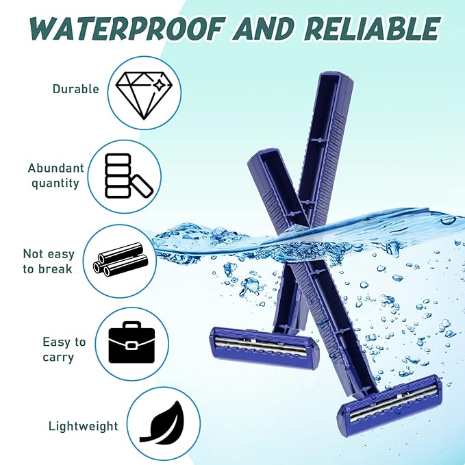 Chumia Twin Blade Razors for Men Stainless Steel Disposable Razors Men Bulk Plastic Shavers Multipurpose Portable Manual Disposable Shavers for Bathing Hotel Travel(150 Pieces)