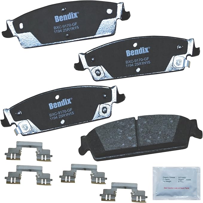 Bendix Priority1 CFC1194 Ceramic Rear Brake Pads for Select Models Cadillac Escalade,Escalade ESV,EXT,Chevrolet Avalanche,Silverado 1500,1500 Classic,Suburban,Suburban Tahoe,GMC Sierra,Sierra Yukon