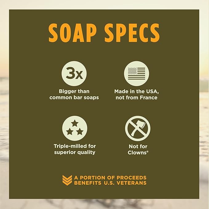 Duke Cannon Supply Co. Big Brick of Bay Rum Soap, 10oz - Superior Grade Men's Soap with Aromatic Summer Scent of Citrus Musk, Cedarwood and Island Spice (6 Pack)