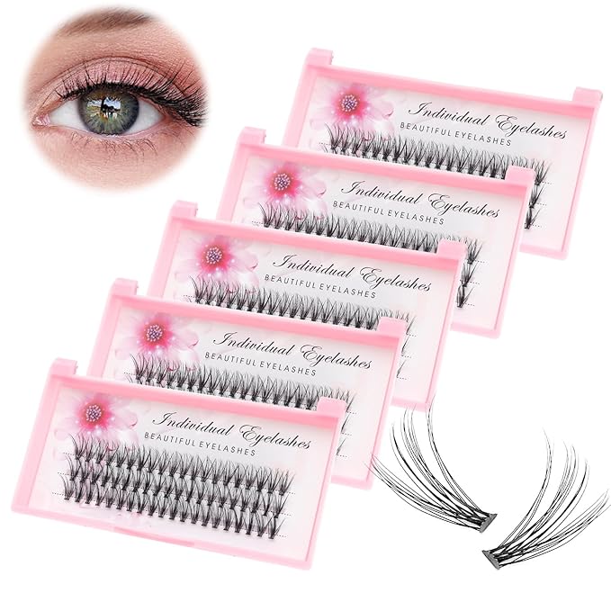 Bodermincer 20D 0.07mm Thickness 8-22mm To Choose Grafting False Eyelashes False Eyelashes Individual Natural Long Mink Fake Eyelashes Extension Handmade Bulk Wholesale (5 Packs-9mm)