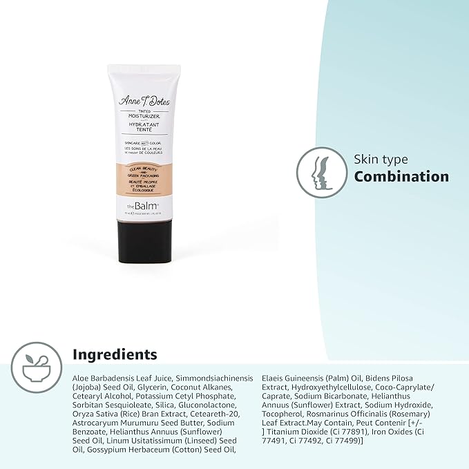 theBalm Anne T. Dotes Tinted Moisturizer, #18 (For Light Skin), 1 fl. Oz