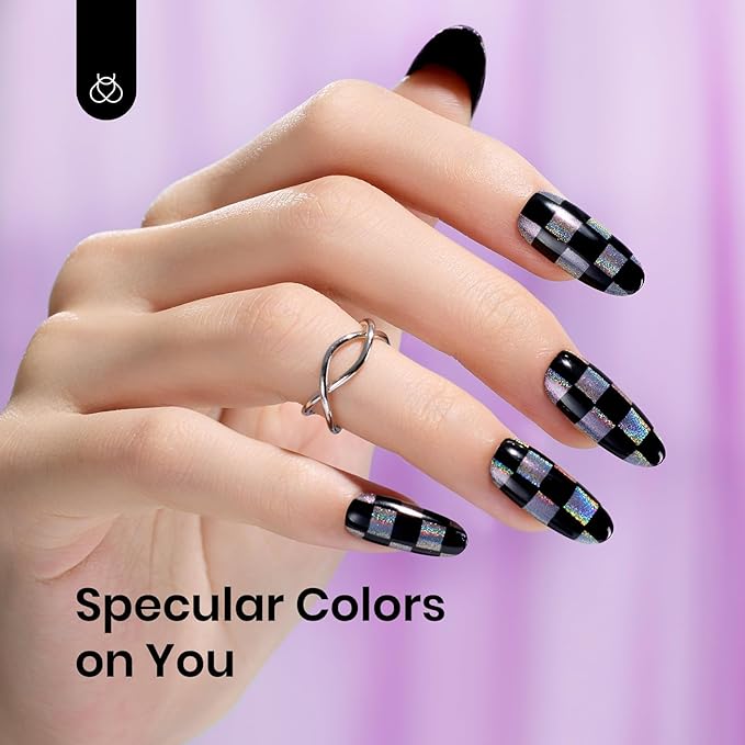 Beetles Chrome Nail Art Glitter 4 Colors 0.5g/Jar, 4 Jars 3 Colors Gold Silver Pink Metallic Mirror Effect Pigment & 1 Holographic Chrome Powder Diy Nail Art Manicure Gifts for Women Girls