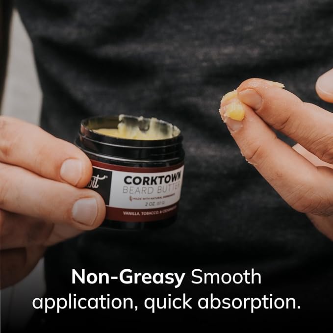 Detroit Grooming Co. Beard Butter for Men | Softens, Thickens & Hydrates with Safflower Oil & Shea Butter | 313 Scent, 2oz