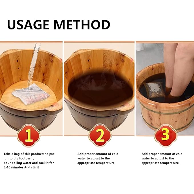 30 PCS Herbal Foot Soak, Foot Bath Herb，Relieve Fatigue,Dispel Cold and Remove Dampness，enhance sleep quality 中草药泡脚足浴包