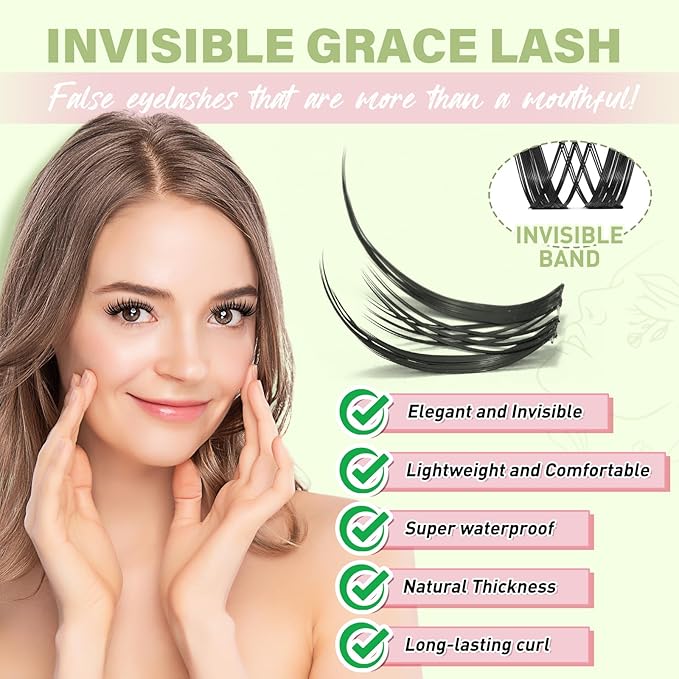 Pixie Lash Clusters Kit Fairy Lash Extension Kit D Curl 144Pcs Eyelash Extension Kit Wispy Natural Invisible Band Lash Kit with Waterproof DIY Lash Extension Kit at Home(Pixie-D-8-18MIX)