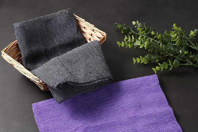 Extra Rough, Exfoliating Washcloth [Made in Japan] Exfoliating Towel Special Texture Makes Fluffy Foam Lather, Back Scrubber, Dead Skin Cell Remover [Loofah for Women and Men] (2pcs Set)