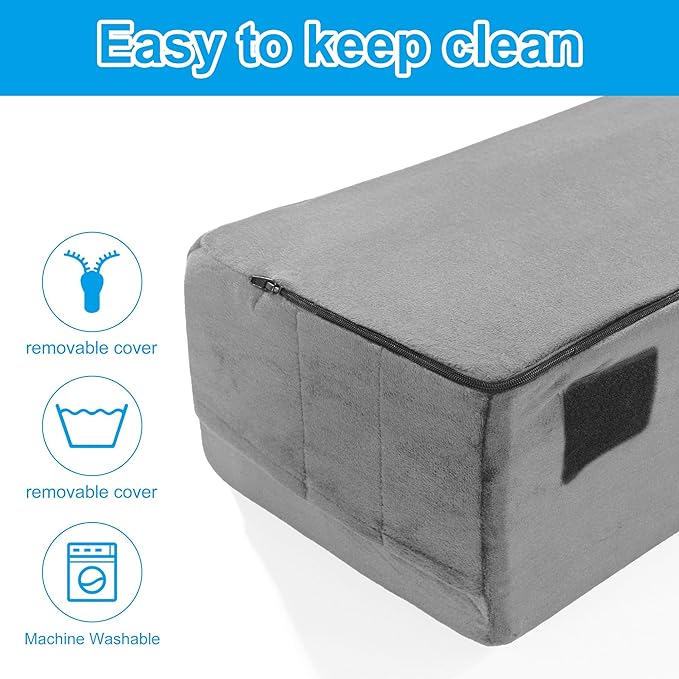 BALAPET Lash Pillows for Eyelash Extensions Ergonomic and Comfortable Velvet Foam Eyelash Pillow for Neck and Back Support Pillow Side Pockets can be Placed Tools,Easy to Graft Eyelashes(Gray)