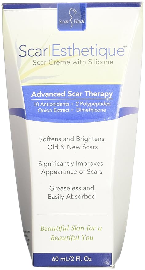 Scar Esthetique Scar Crème with Polypeptides and 10 Anti-Oxidants, 2-Ounces