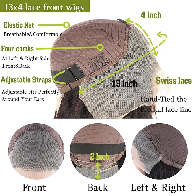 28 Inch Body Wave Lace Front Wigs Human Hair Pre Plucked 13x4 HD Transparent Lace Frontal Wigs Human Hair 180% Density Glueless Wigs Human Hair Wig for Black Women Natural Hairline With Baby Hair