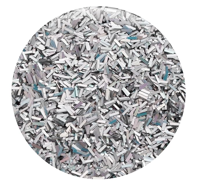 (6PK) - Amazing Variety of Holographic Silver Glitter! Different Shapes and Sizes - You Won't Find This Combination Anywhere Else! - (60 Grams)