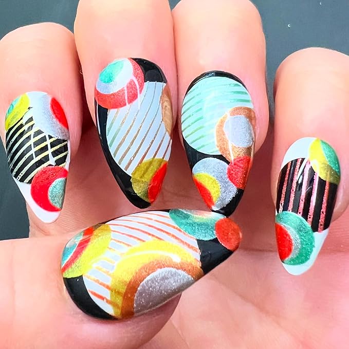 SheModern STICKY Metallic GOLD + SILVER + IRON Stamping Polishes (Set of 3) For Nail Art Design Air Dry Collection. More Transfer Time with Tacky Surface for Easy Adhere of Pigment, Glitter