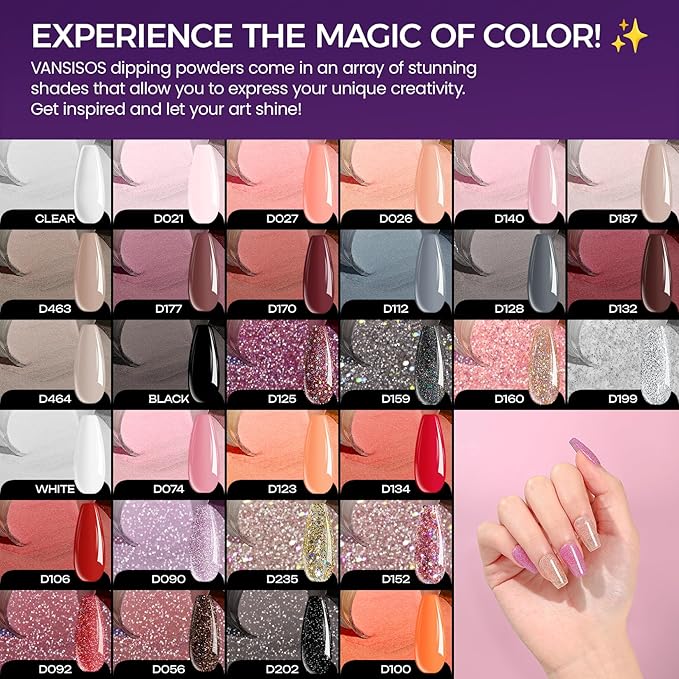 Dip Powder Nail Starter Kit: Dip Nail Powder Kit with 30 Colors Dip Powder Nude Pink Glitter Nails Dipping Powder Set with Nail Drill