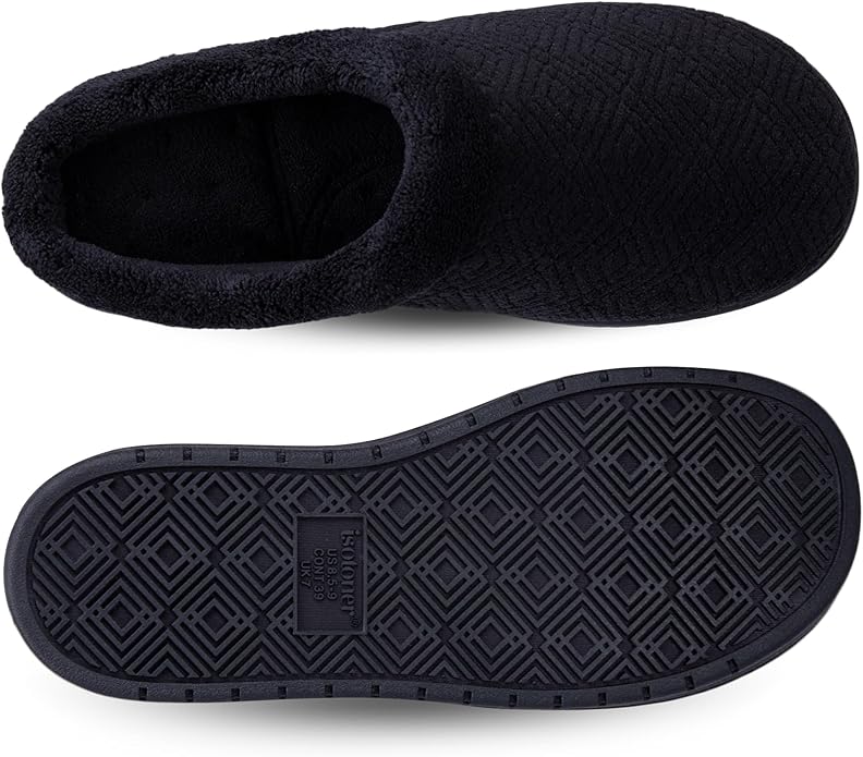 isotoner Women's Diamond Microterry Gemma Clog Slipper