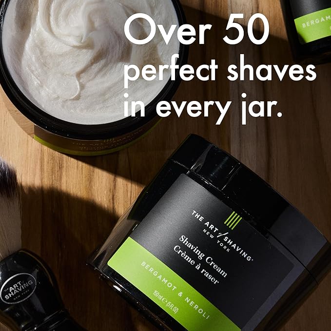 The Art of Shaving Bergamot & Neroli Shaving Cream for Men – Protects Against Irritation and Razor Burn – Hydrates and Nourishes Dry Skin – Clinically Tested for Sensitive Skin – 5 oz