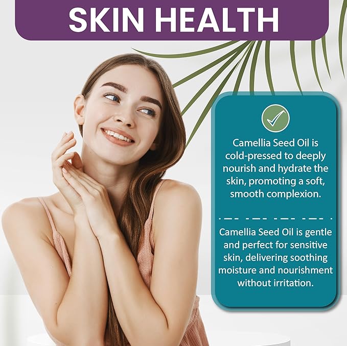 Dr Joe Lab Camellia Seed Oil 128 oz Pure Natural Cold Pressed Unrefined Extra Virgin Camellia Oil 1 Gallon - for Hair Skin Body Nails and Beard - Moisturizing, Soothing, Hydrating, & Nourishing