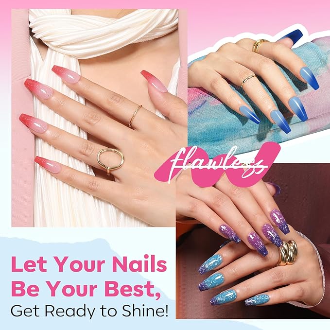 modelones Color Changing Nail Polish Set, 6 Colors Winter Pink Blue Purple Orange Neon Mood Temperature Change Ombre Quick Dry Mini Nail Polish Manicure DIY Nail Art Salon Valentine's Gift