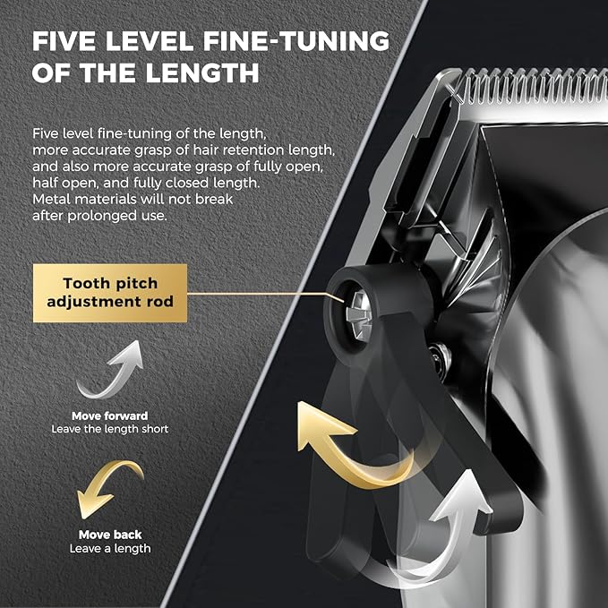 ENSSU Hair Clippers for Men Professional, Cordless Barber Clippers with Adjustable Precision Blades, LED Display, and 180-Minutes Runtime for Professional Barbers & Home Haircutting