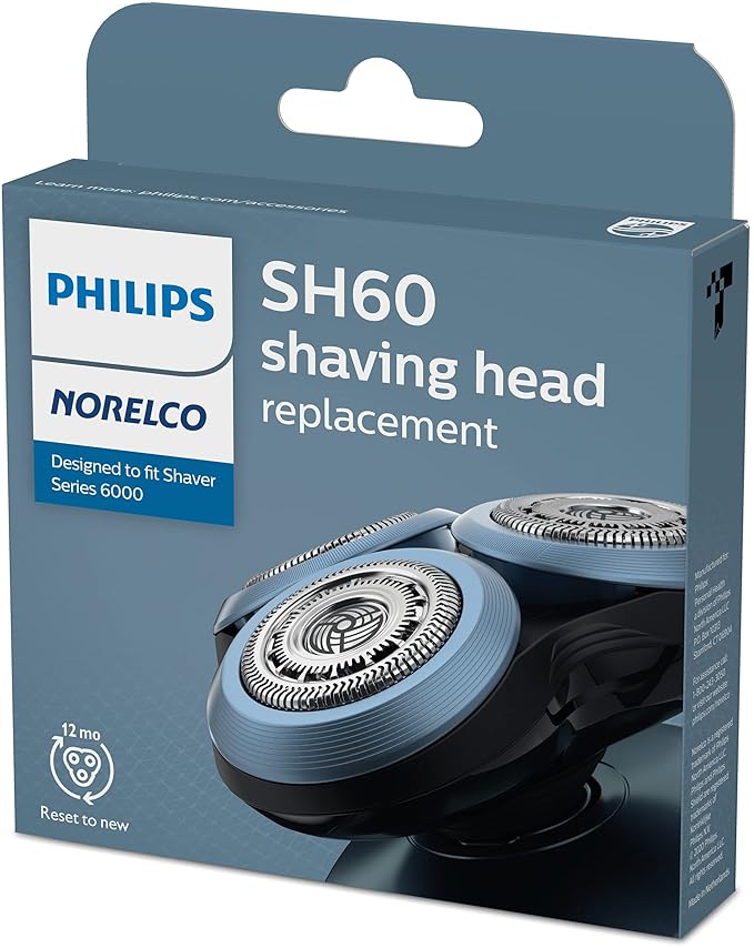 Philips Norelco Genuine SH60/72 Shaving Heads Compatible with Norelco Shaver Series 6000