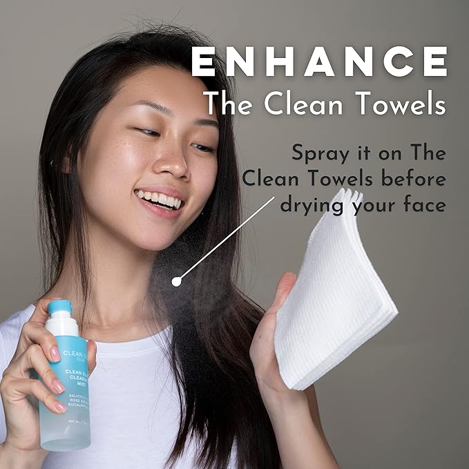 Clean Skin Club Acne Clearing Mist | Salicylic Acid + Rose Extract | Breaktout Fighting Lightweight Acne Spray | Dermatologist Tested & Approved Acne Treatment | Alcohol & Cruelty Free | Natural Ingredients