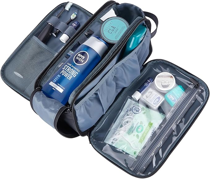 ZEEMO Toiletry Bag for Men, Water-resistant and Leak-Proof Dopp Kit with Large Capacity for Toiletries