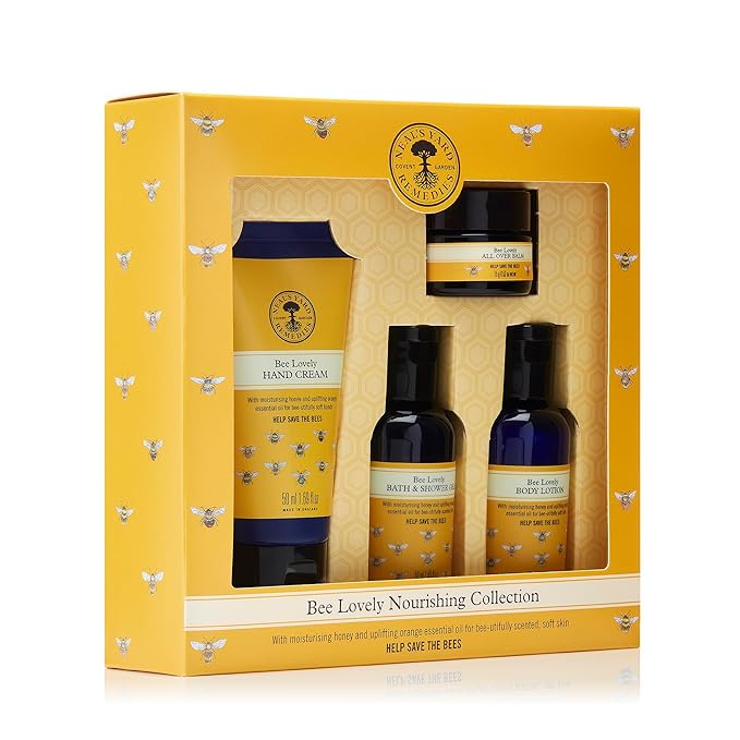 Neal's Yard Bee Lovely Nourishing Collection, Nourishing & Bee-Friendly, Vegetarian Approved, Cruelty Free, 4 Pieces