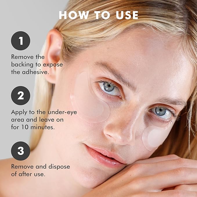 skyn ICELAND Dissolving Microneedle Under Eye Patches With 39% Hyaluronic Acid & Peptides. No-Slip Eye Mask to Firm And Reduce Wrinkles & Fine Lines, 8 Pairs