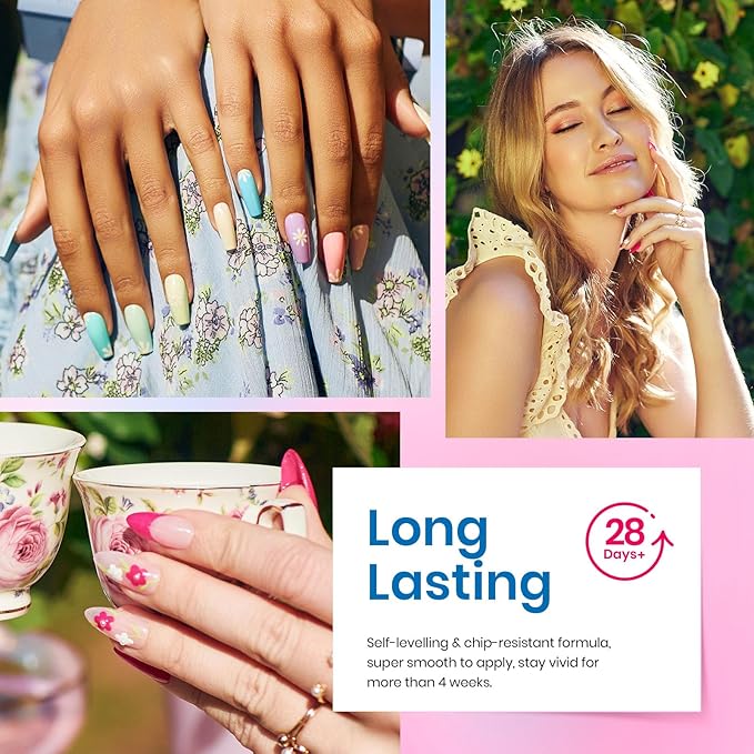 beetles Pastel Gel Polish Set 39Pcs Pink Red Gel Nail Polish with Base Top Coat Soak off Uv LED Lamp Colorful Candies Manicure Kit DIY Home Gifts for Women Girls