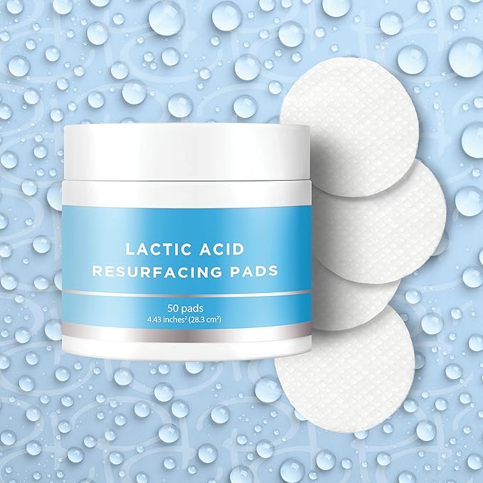 Pure Daily Care Lactic Acid Resurfacing Pads - Exfoliating Advanced Salicylic, Lactic, and Mandelic Acid
