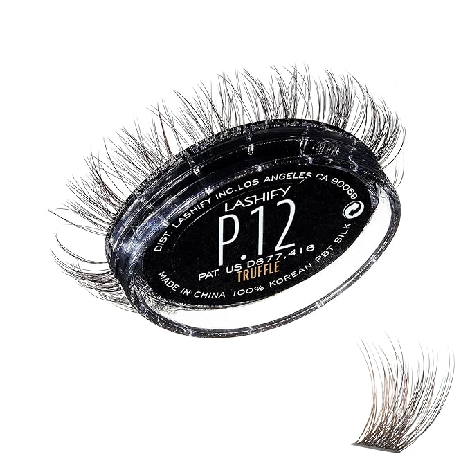Lashify Plushy 12mm Gossamer Lashes in Truffle Color, Easy DIY False Lashes for a Voluminous Yet Still Natural Look
