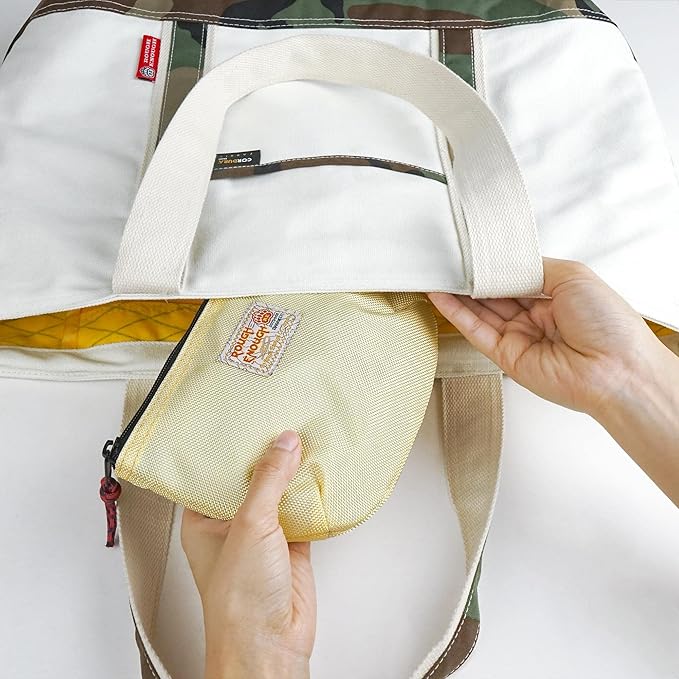 Rough Enough Small Tech Organizer Travel Case for Electronics & Cords - Cable Storage Bag Off White