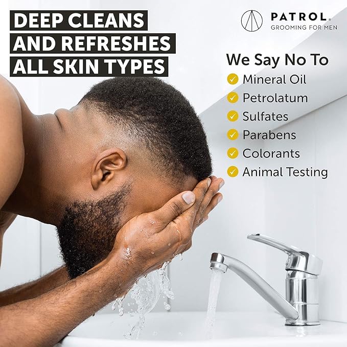 Skin Patrol Activated Charcoal Face Wash - Sulfate-Free, Paraben-Free