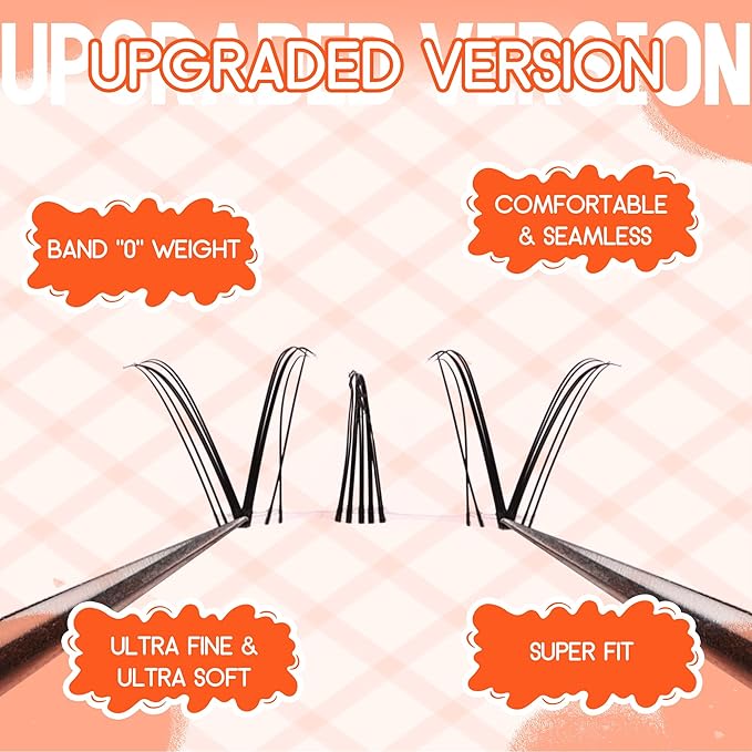 GEMERRY Lash Clusters Mink Cluster Lashes 2 Styles 8-12mm Cluster Eyelash Extensions Soft Comfortable Lash Extension Clusters DIY Eyelash Clusters for Beginners Ultra Thin Invisible Lash Band