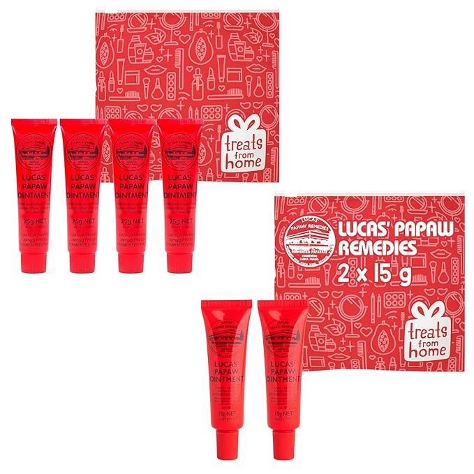 Lucas Pawpaw Lip Ointment & Cream Bundle - Gift Pack for All Skin Types, 6 Balms
