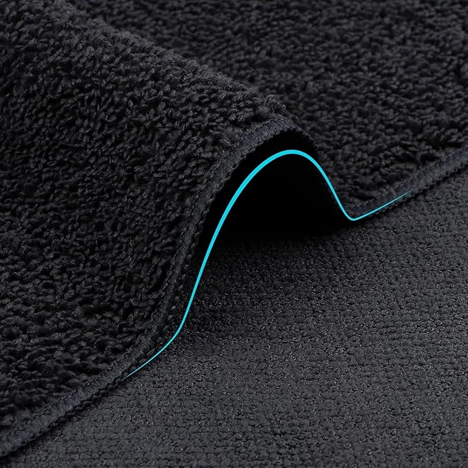 Orighty Microfiber Washcloths Bulk Towels Set 100 Pack, Highly Absorbent and Soft Feel Face Cloths, Multi-Purpose Wash Cloths & Hand Towels for Bathroom, Hotel, Spa, and Gym, 12x12 Inch, Black