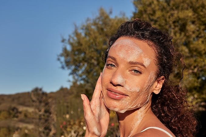 LATHER Caviar Lime AHA Cleansing Cream Face Wash - Lactic Acid & Vitamin C Cleanser - Gently Exfoliating & Foaming Face Wash for Combination, Oily/Acne prone, Mature/Dry Skin - 4 Fl Oz