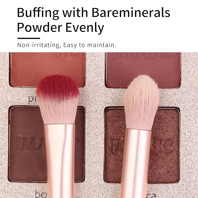 Pink Portable Eye Shadow Brush Set by ENZO KEN, Vegan Eyeshadow Brushes Set, Small Nose Contour Brush, Diamond Eyeshadow Brush, Eye Brush, Eyeshadow Blending Brush, Eye Makeup Brushes Set Professional