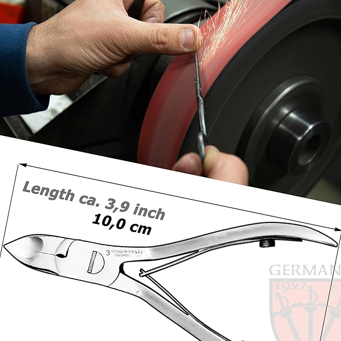 3 Swords Germany – Brand Quality Stainless Nail NIPPERS - Remover - Cutter Manicure Pedicure Grooming for Professional fingernail & toenail Care by 3 Swords (BTA)