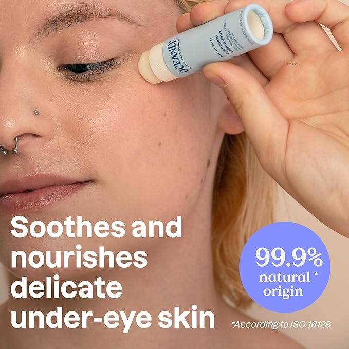 ATTITUDE Oceanly Eye Cream Stick, EWG Verified, Plastic-free, Plant and Mineral-Based Ingredients, Vegan and Cruelty-free Beauty Products, PHYTO CALM, Unscented, 0.3 Ounce